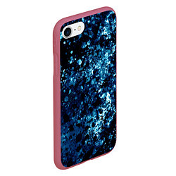 Чехол iPhone 7/8 матовый Абстракция жидкость, цвет: 3D-малиновый — фото 2