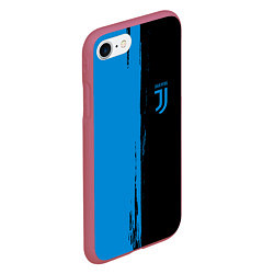 Чехол iPhone 7/8 матовый JUVENTUS, цвет: 3D-малиновый — фото 2