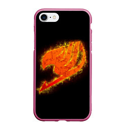 Чехол iPhone 7/8 матовый FAIRY TAIL ХВОСТ ФЕИ, цвет: 3D-малиновый