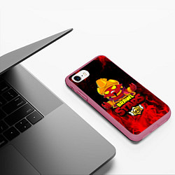 Чехол iPhone 7/8 матовый BRAWL STARS EVIL GENE ДЖИН, цвет: 3D-малиновый — фото 2