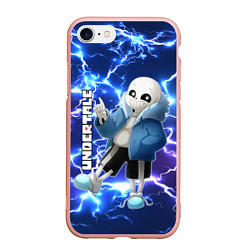 Чехол iPhone 7/8 матовый UNDERTALE АНДЕРТЕЙЛ, цвет: 3D-светло-розовый