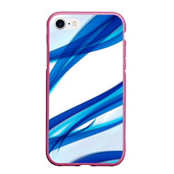 Чехол iPhone 7/8 матовый STRIPES BLUE, цвет: 3D-малиновый