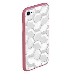 Чехол iPhone 7/8 матовый 3D WHITE, цвет: 3D-малиновый — фото 2