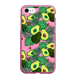 Чехол iPhone 7/8 матовый Avocado, цвет: 3D-малиновый