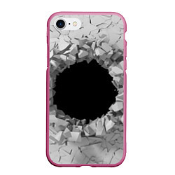 Чехол iPhone 7/8 матовый Сквозная дыра, цвет: 3D-малиновый