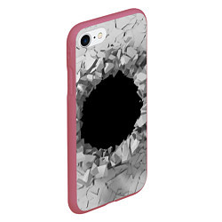 Чехол iPhone 7/8 матовый Сквозная дыра, цвет: 3D-малиновый — фото 2
