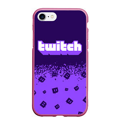 Чехол iPhone 7/8 матовый TWITCH ТВИЧ, цвет: 3D-малиновый