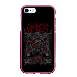 Чехол iPhone 7/8 матовый Slayer, цвет: 3D-малиновый