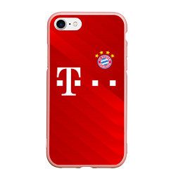 Чехол iPhone 7/8 матовый FC Bayern Munchen, цвет: 3D-светло-розовый