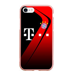Чехол iPhone 7/8 матовый FC Bayern Munchen Форма, цвет: 3D-светло-розовый