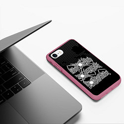 Чехол iPhone 7/8 матовый МП OKO, цвет: 3D-малиновый — фото 2