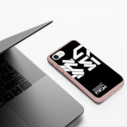Чехол iPhone 7/8 матовый КИБЕРПАНК СИМВОЛ, цвет: 3D-светло-розовый — фото 2