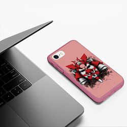 Чехол iPhone 7/8 матовый Ронин, цвет: 3D-малиновый — фото 2