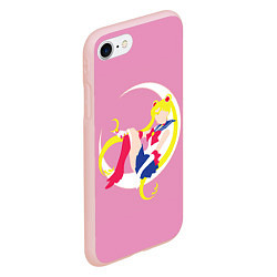 Чехол iPhone 7/8 матовый Сейлор мун, цвет: 3D-светло-розовый — фото 2