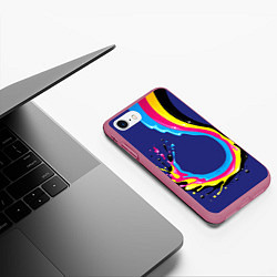 Чехол iPhone 7/8 матовый SMYK, цвет: 3D-малиновый — фото 2