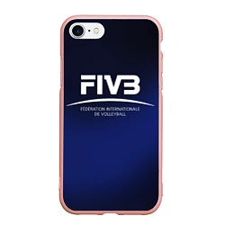 Чехол iPhone 7/8 матовый FIVB Volleyball, цвет: 3D-светло-розовый