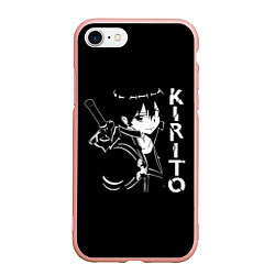 Чехол iPhone 7/8 матовый Kirito, цвет: 3D-светло-розовый