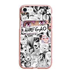 Чехол iPhone 7/8 матовый Ахегао Ahegao, цвет: 3D-светло-розовый