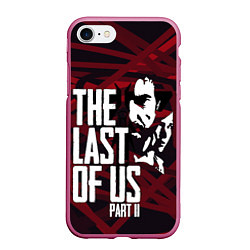 Чехол iPhone 7/8 матовый The last of us, цвет: 3D-малиновый