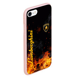 Чехол iPhone 7/8 матовый LAMBORGHINI, цвет: 3D-светло-розовый — фото 2