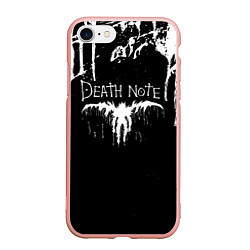 Чехол iPhone 7/8 матовый Death Note, цвет: 3D-светло-розовый