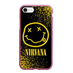 Чехол iPhone 7/8 матовый NIRVANA НИРВАНА, цвет: 3D-малиновый