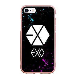 Чехол iPhone 7/8 матовый EXO BAND, цвет: 3D-светло-розовый