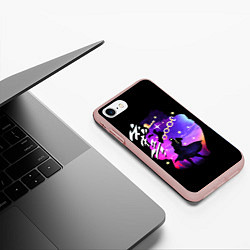 Чехол iPhone 7/8 матовый JoJo’s Bizarre Adventure, цвет: 3D-светло-розовый — фото 2