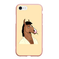 Чехол iPhone 7/8 матовый Конь БоДжек, цвет: 3D-светло-розовый