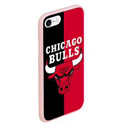 Чехол iPhone 7/8 матовый Чикаго Буллз, цвет: 3D-светло-розовый — фото 2