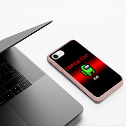 Чехол iPhone 7/8 матовый AMONG US, цвет: 3D-светло-розовый — фото 2