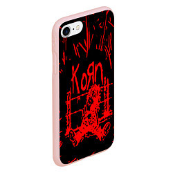 Чехол iPhone 7/8 матовый Korn, цвет: 3D-светло-розовый — фото 2