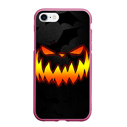 Чехол iPhone 7/8 матовый Pumpkin smile and bats