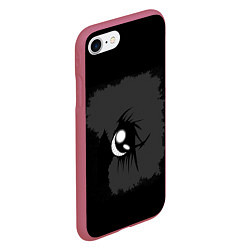 Чехол iPhone 7/8 матовый FALSH SMILE, цвет: 3D-малиновый — фото 2
