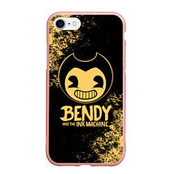 Чехол iPhone 7/8 матовый Bendy And The Ink Machine, цвет: 3D-светло-розовый