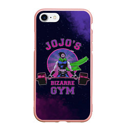 Чехол iPhone 7/8 матовый JoJo’s Bizarre Adventure Gym, цвет: 3D-светло-розовый