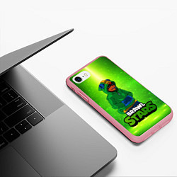 Чехол iPhone 7/8 матовый Brawl Stars Leon, цвет: 3D-баблгам — фото 2