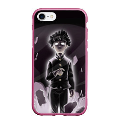 Чехол iPhone 7/8 матовый Mob psycho 100 Z, цвет: 3D-малиновый