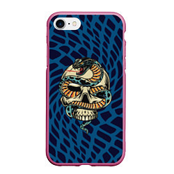 Чехол iPhone 7/8 матовый Snake&Skull