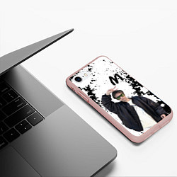 Чехол iPhone 7/8 матовый СЛАВА МАРЛОУ, цвет: 3D-светло-розовый — фото 2