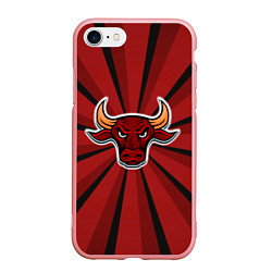 Чехол iPhone 7/8 матовый Красный бык