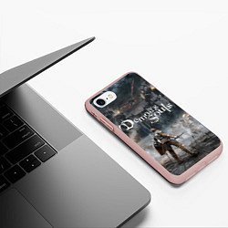 Чехол iPhone 7/8 матовый Demons Souls, цвет: 3D-светло-розовый — фото 2