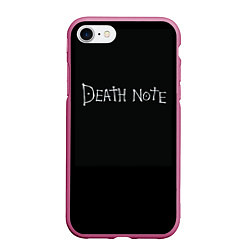 Чехол iPhone 7/8 матовый Тетрадь смерти, цвет: 3D-малиновый