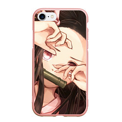 Чехол iPhone 7/8 матовый НЕЗУКА, цвет: 3D-светло-розовый