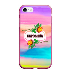 Чехол iPhone 7/8 матовый Каролина, цвет: 3D-малиновый