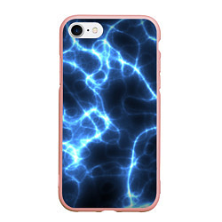 Чехол iPhone 7/8 матовый Электро, цвет: 3D-светло-розовый