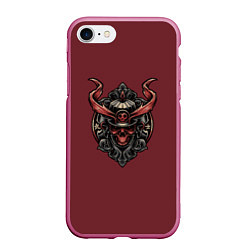 Чехол iPhone 7/8 матовый Red Samurai, цвет: 3D-малиновый