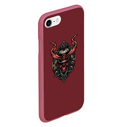 Чехол iPhone 7/8 матовый Red Samurai, цвет: 3D-малиновый — фото 2