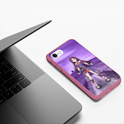 Чехол iPhone 7/8 матовый Юки Конно, цвет: 3D-малиновый — фото 2