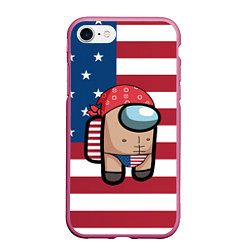 Чехол iPhone 7/8 матовый Among Us American Boy Z